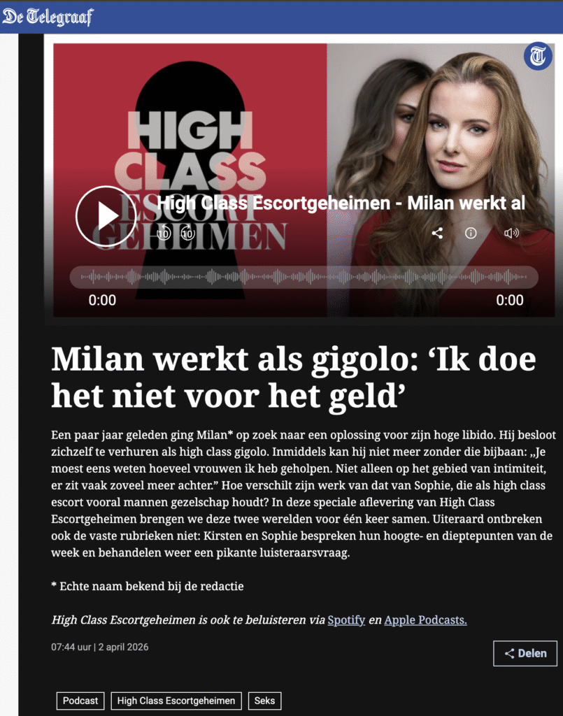 gigolo milan telegraaf podcast interview